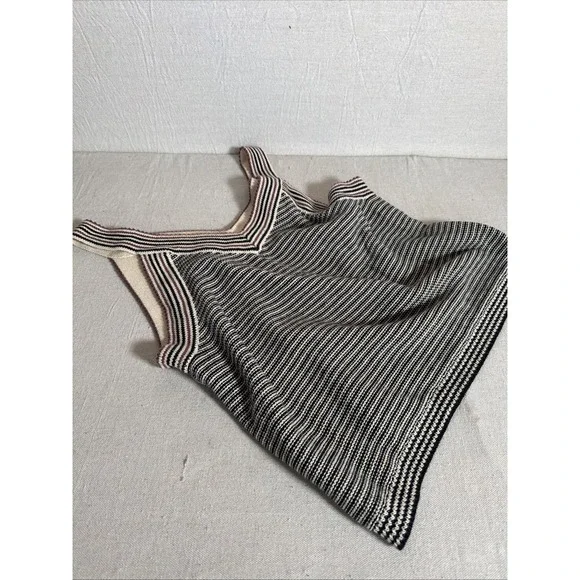 BP Nordstrom Striped Crop Tank Top Women's 1X Knit Striped V-Neck Hippie Boho - Picture 2 of 6